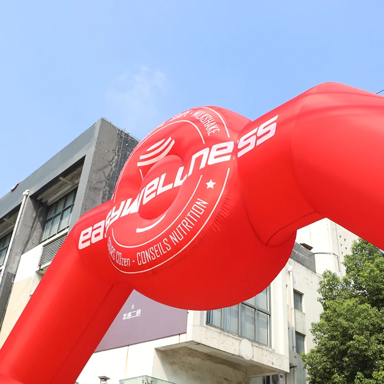 Arc De Départ Gonflable Publicitaire – 6 X 3,5 M – Diamètre 0,8 M – Tissu Oxford 210D – Inclus Souffleur, Piquets, Cordes, Sacs De Sable – Pour événements Sportifs Et Promotions