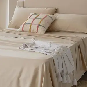 Eco-friendly Natrual Bamboo Fiber Bed Sheet Set Cooling Bamboo Bedding Set Factory Wholesale