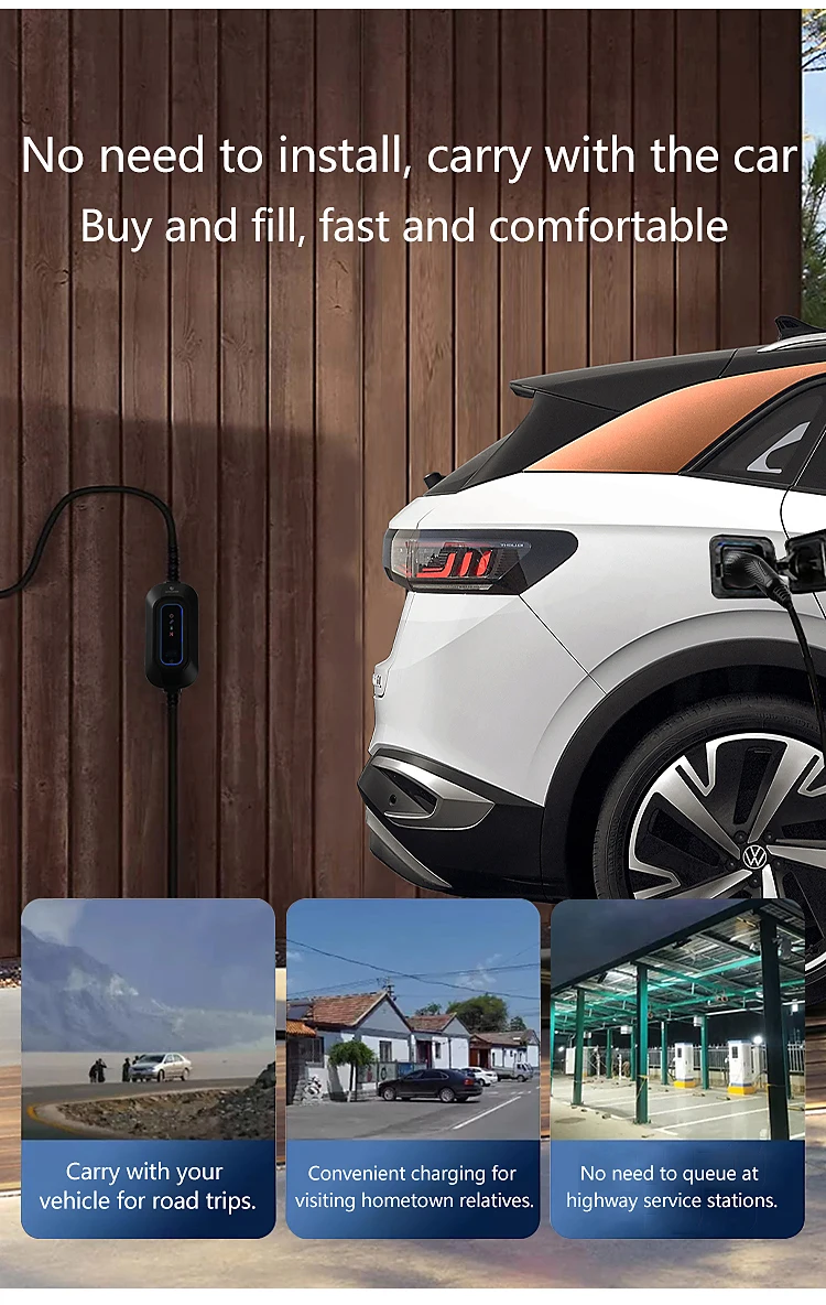 New Energy  Electric Vehicle Charging Car Fast Home Ev Portable Type 2 Charging Station Ev Charger factory