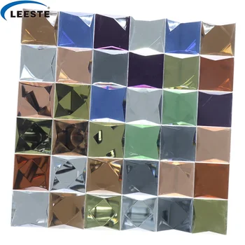 For Swimming Pool Colorful standard size iridescent glass mosaic tile