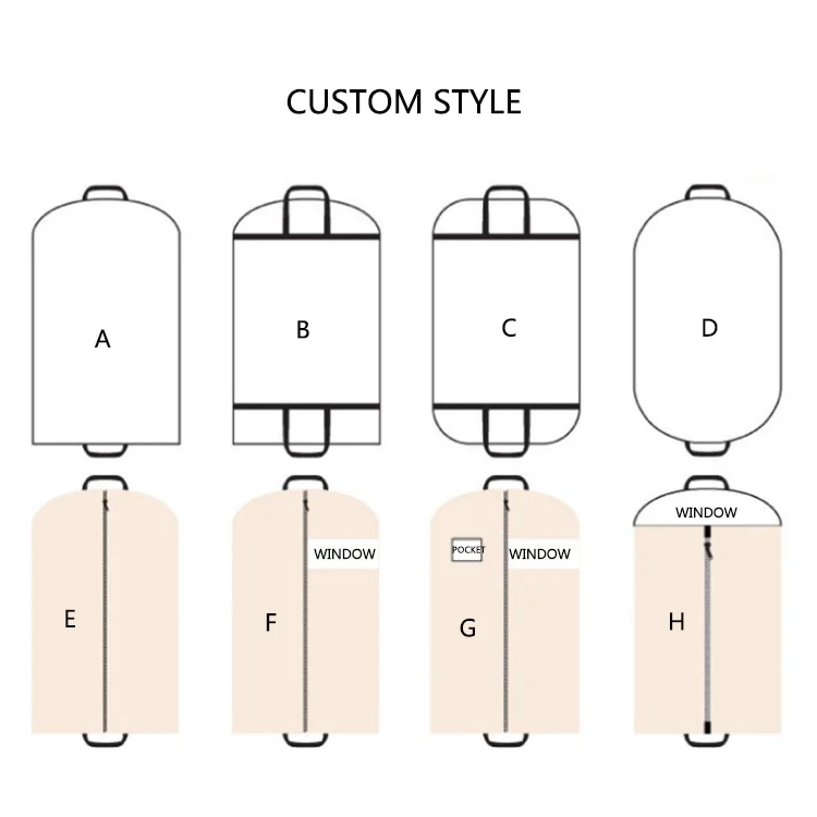 Factory BSCI Customized  100% Cotton Garment Bag T-shirt Bags With Window Storage Jackets Suits Tops Sarees Blouses Dresses