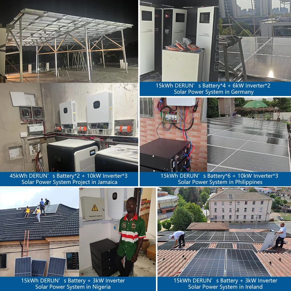DERUN Customized Solar Energy System 3KW 5KW Micro Solaris Stelsel Household Solar Panel Storage System Solar Energy System