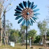 Molino de viento grande de doble cara naranja