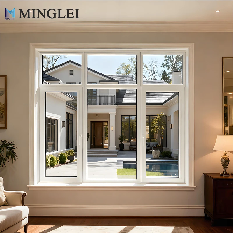 Energy Star Triple Glass Tempered Casement window Thermal Break aluminum Tilt and Turn windows