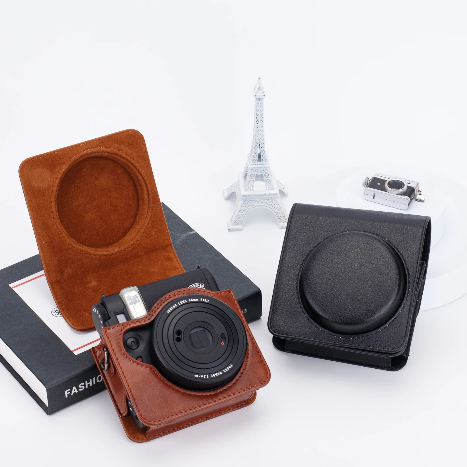 Instax Camera Case for Instant Mini 99 Camera Mini 99 PU Leather Bag with Adjustable Shoulder Strap