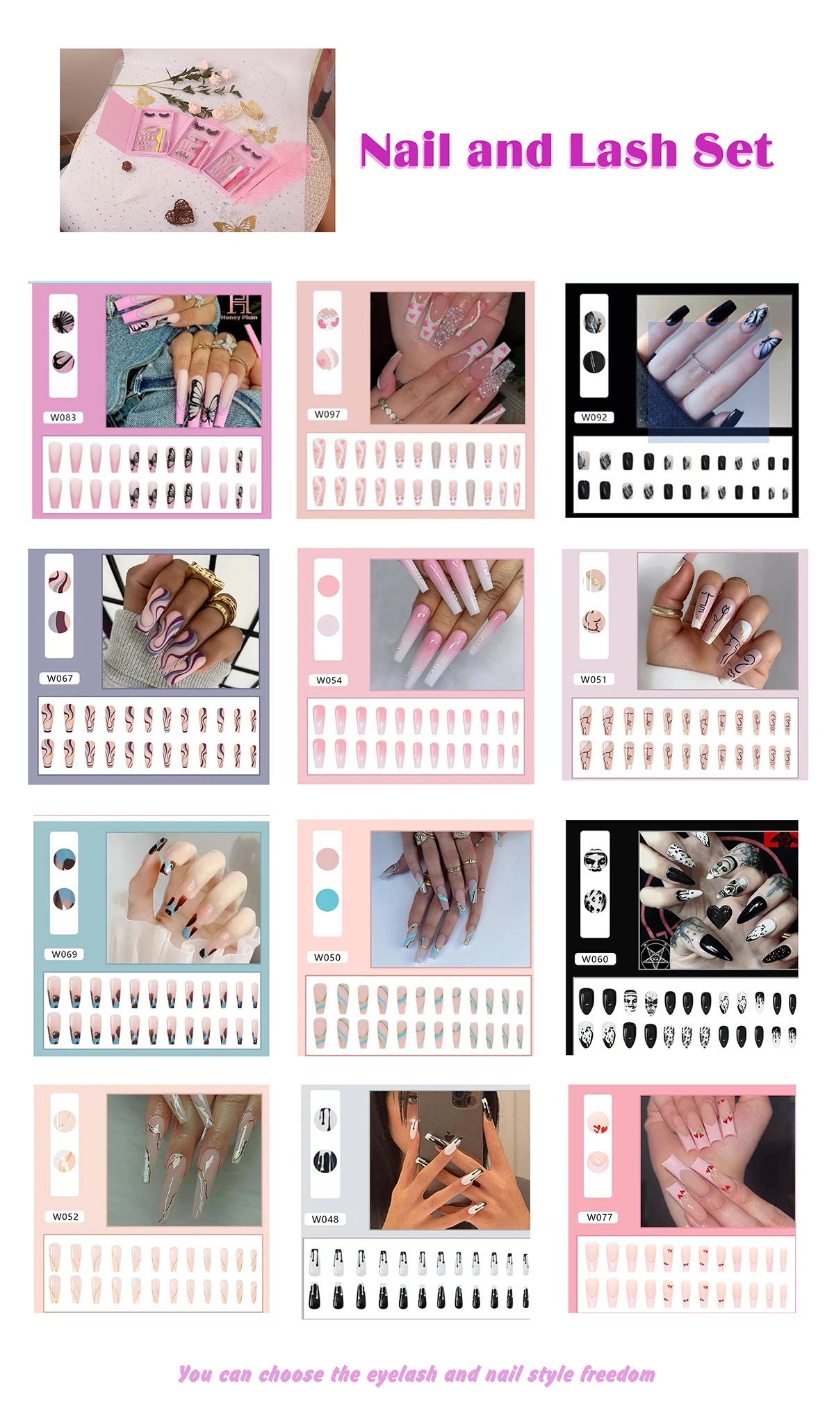 Hand Made High Quality Xxl Extra Long Press On Nails En Gros Wholesale