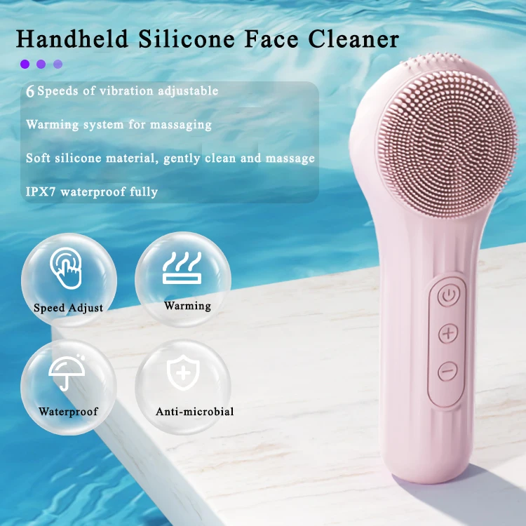 Rechargeable Mini Sonic Electric Soft Face Wash Cleanser Face Cleansing Brushes Silicone Face 3830