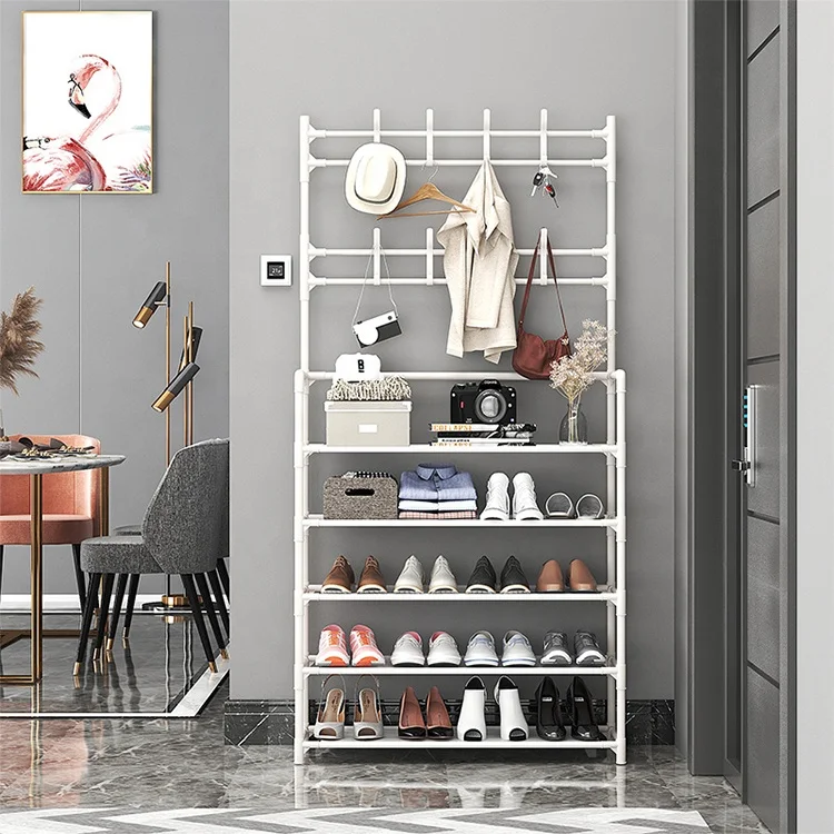 Shoe Racks 5 Tier Layer Modern Living Furniture Holder Shelf Metal Clothes Stands Storage Organizer Shoe Rack for Store Home