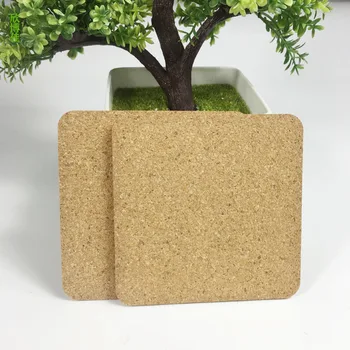 Cork Crafts square 10mm thick 145-245mmCoaster Pot Mat Non-Slip Heat-Insulating Special-Shaped for Kitchen Table