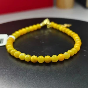 Natural Yellow Jade Bracelet, Adjustable Bracelet, Classic and Fashionable Women's Accessory