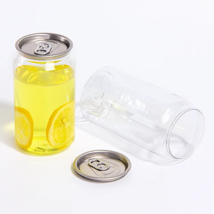 Disposable Easy Open Plastic Can for Coffee Juice Milk Tea