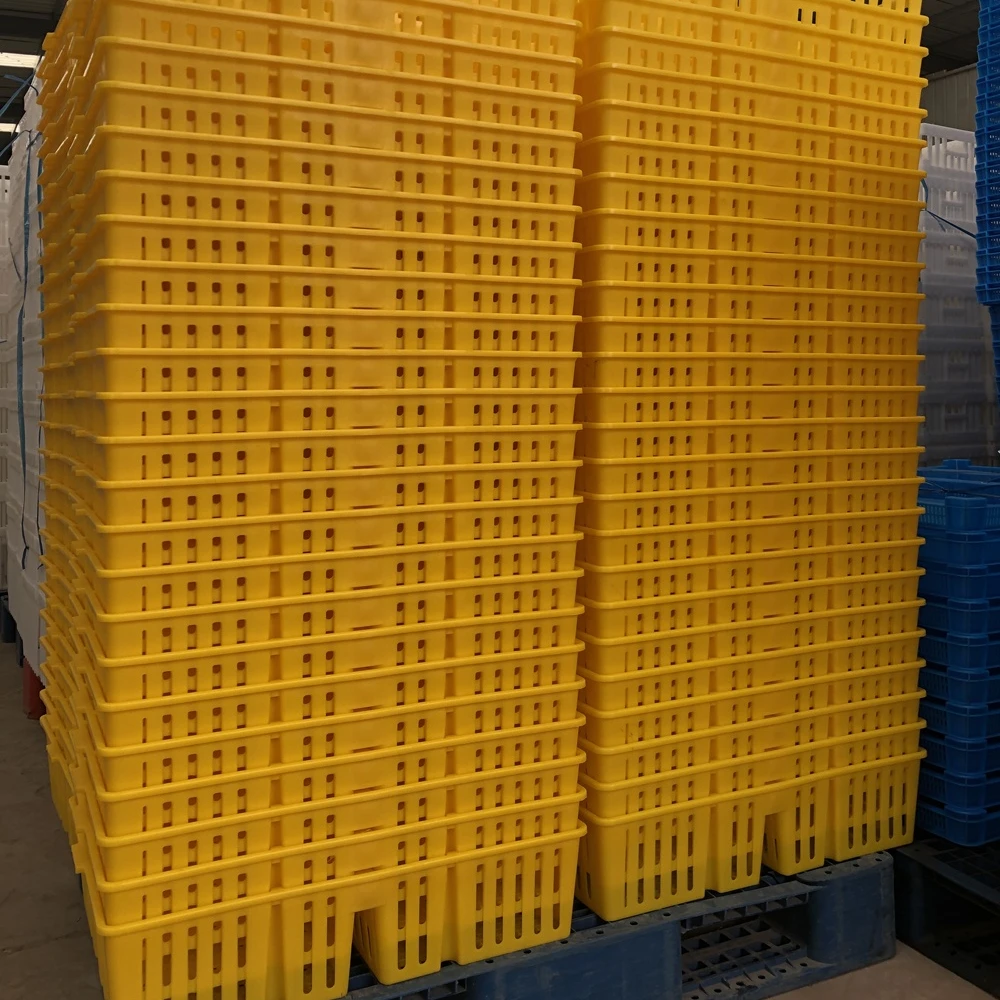Nestsable and Stackable HDPE Plastic Day Old Chick Transport Box with 4 Compartments