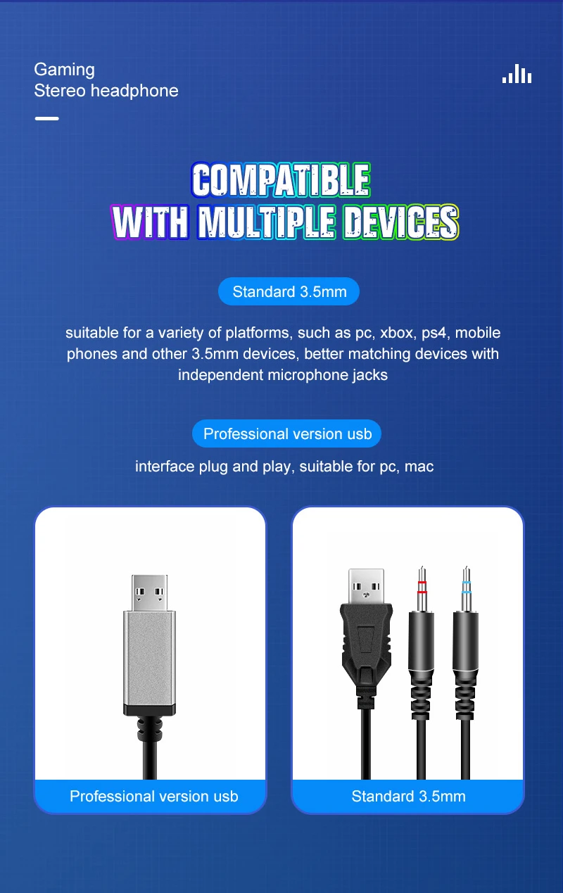 Best Selling Fvg93 Wired Gaming Headset Stereo Luminous Noise