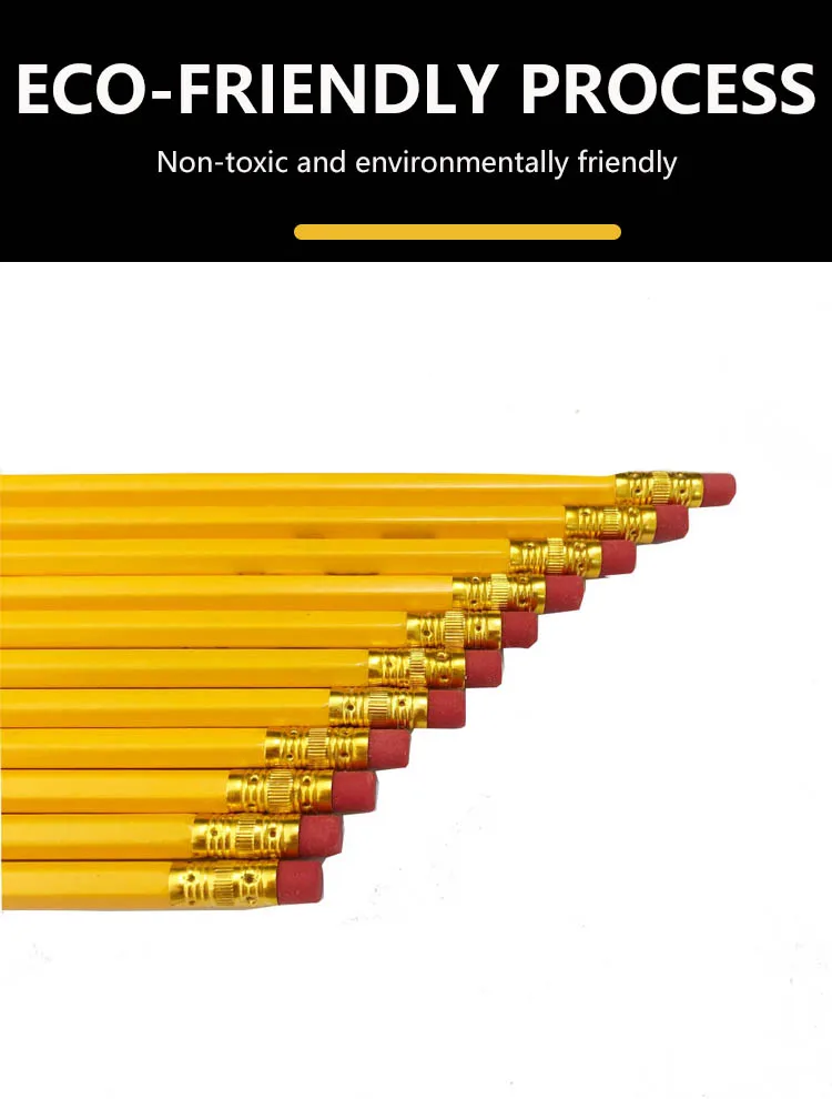 Daubigny 7.5 Inches Long Red Eraser Hb Wooden Pencil With Standard