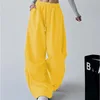 Pantaloni gialli a gamba dritta in cordura