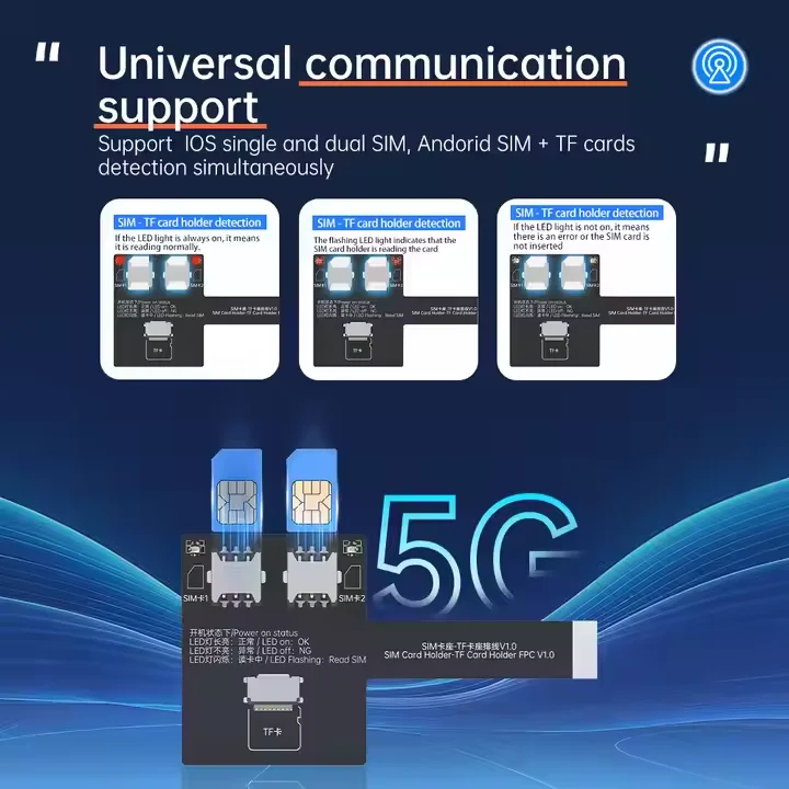 Compatible with 16/15/14 Series - JCID V1S PRO SIM Card Testing Set for Single/Dual SIM Connection
