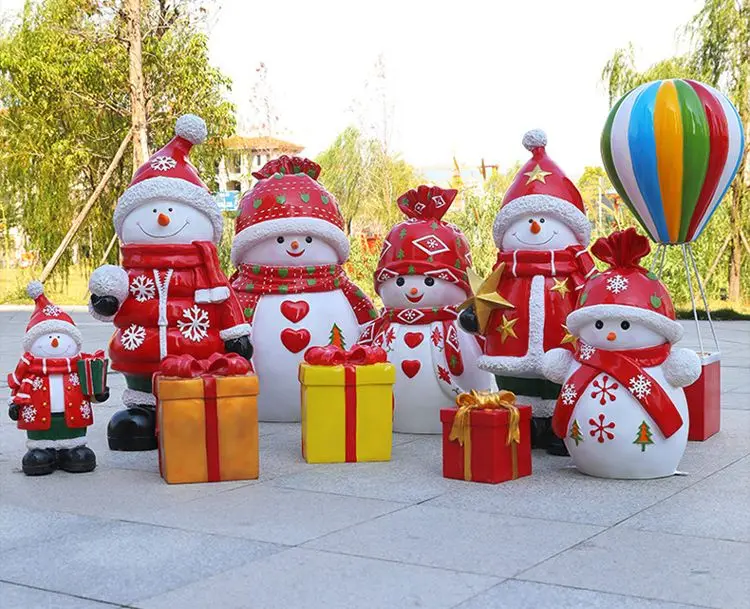 2023 Funny Giant Christmas Ornaments Fiberglass Santa Claus Figurine
