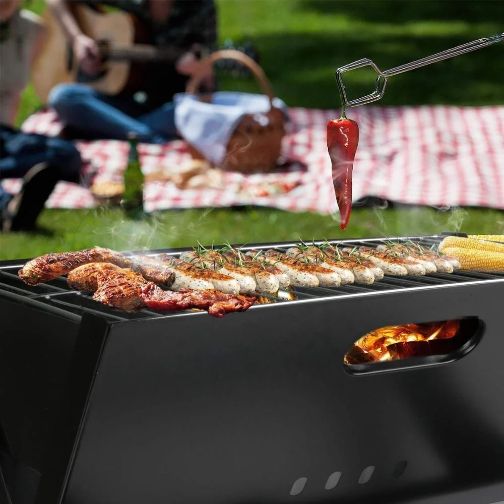 X Shape Charcoal Barbeque Collapsable German Florabest BBQ Grill