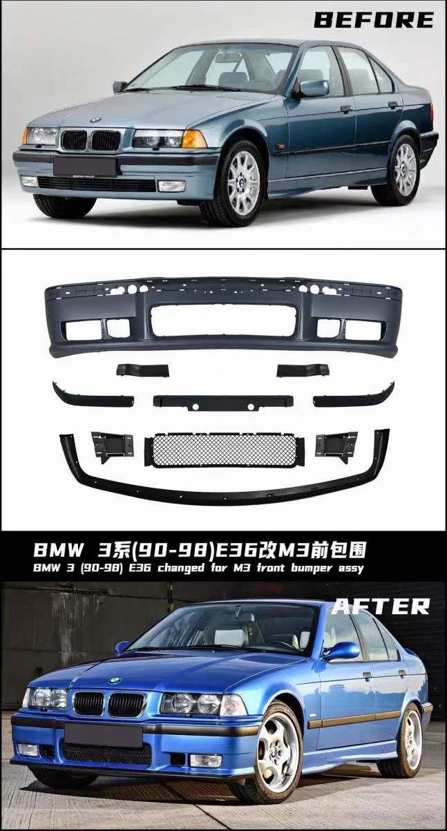 E36 M3 Style Front Bumper - Upgrade Your BMW E36 Exterior