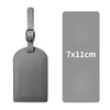 Etiqueta de equipaje vertical gris