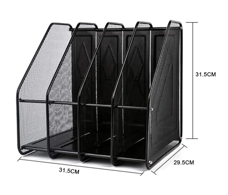 Deli Porte-revues Robuste En Maille Métallique Avec 3