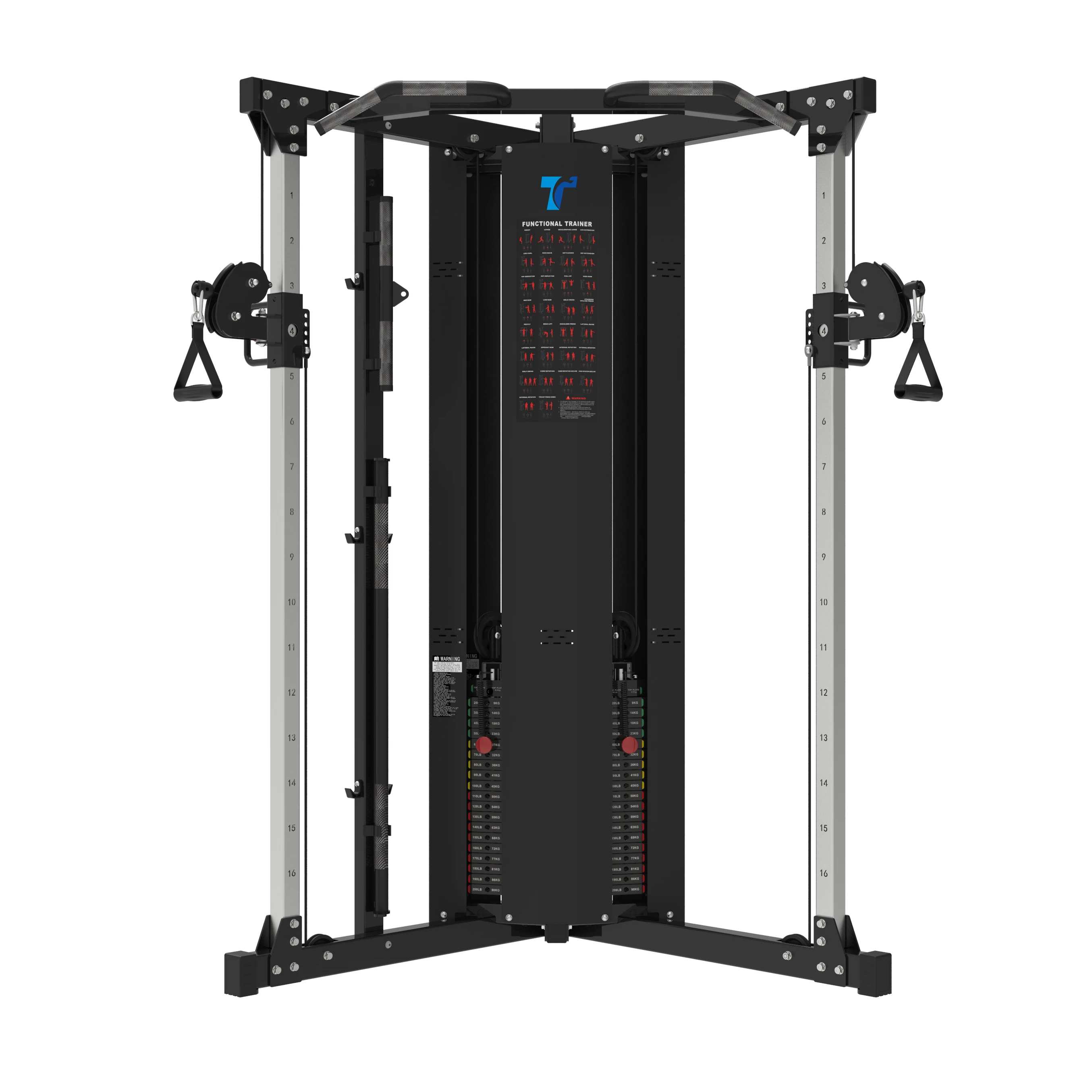 Commercial Gym Equipment Adjustable Dual Pulley System Functional Trainer  Integrated Gym Trainer Multi Station Cable Crossover - China Pin Loaded  Fitness Equipment Machine and Gym Equipment price