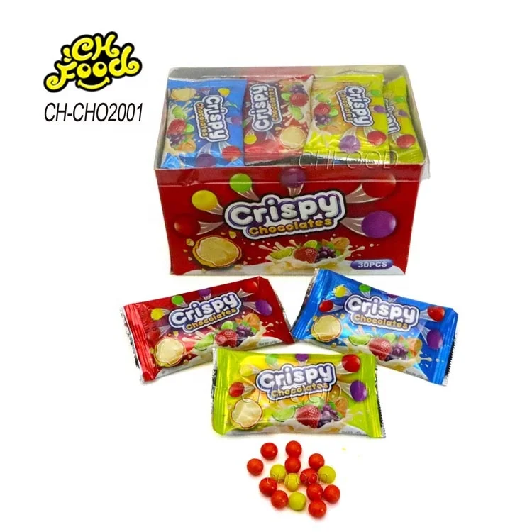Custom Halal Crispy Chocolates Ball Candy Sweets Wholesale and OEM China Snack for Children