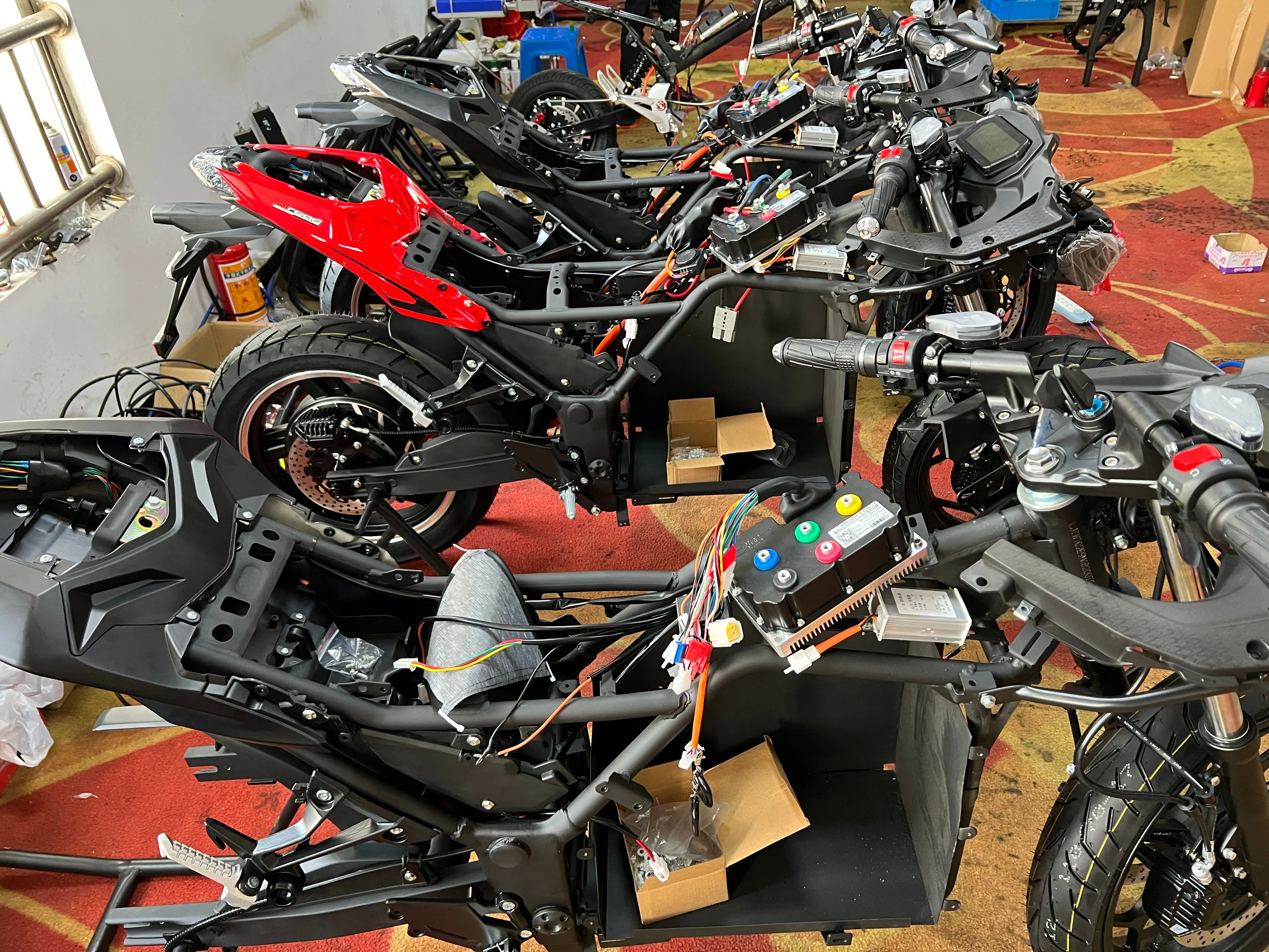 View of Ducati Motorcycle Electric with 10KW Motor Power - Racing