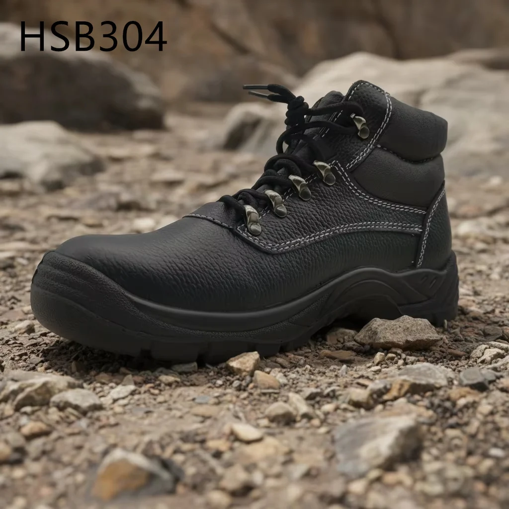 ZYF,Site Handling Anti-puncture Safety Shoes with Steel Toe Machine Shop Anti-acid&base PU/PU Injection Sole Work Boots HSB304