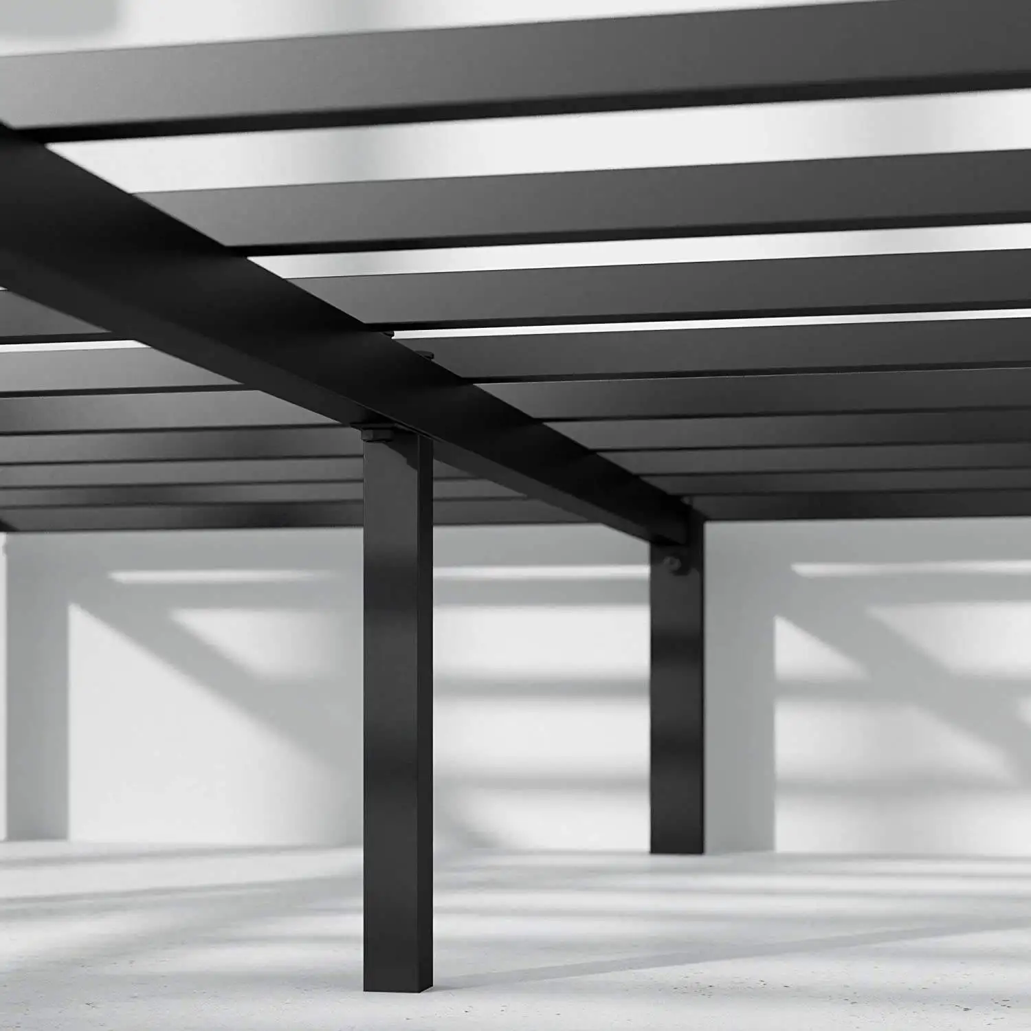 New Design Modern Apartment Metal Platform Tubular Steel Bed Frame Queen Iron Full Double Queen Size for Hotel