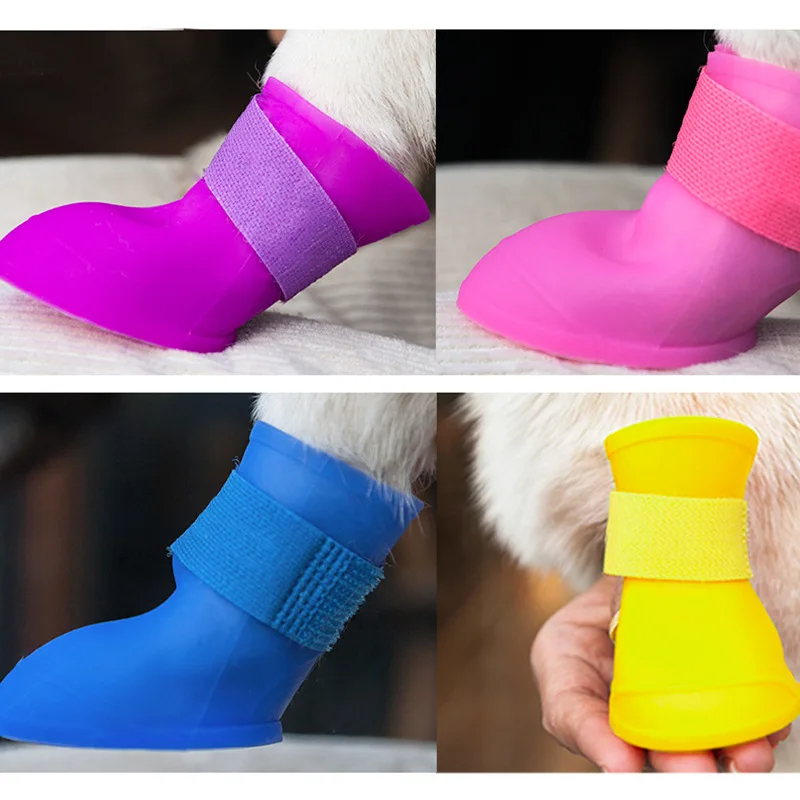 Wholesale Dog Shoes Waterproof Antislip Rain Shoes Silicone Dog Shoes