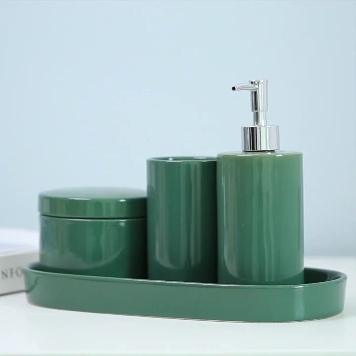 Wholesale Customized Modern Ceramic Hotel Bathroom Decoration 4pcs