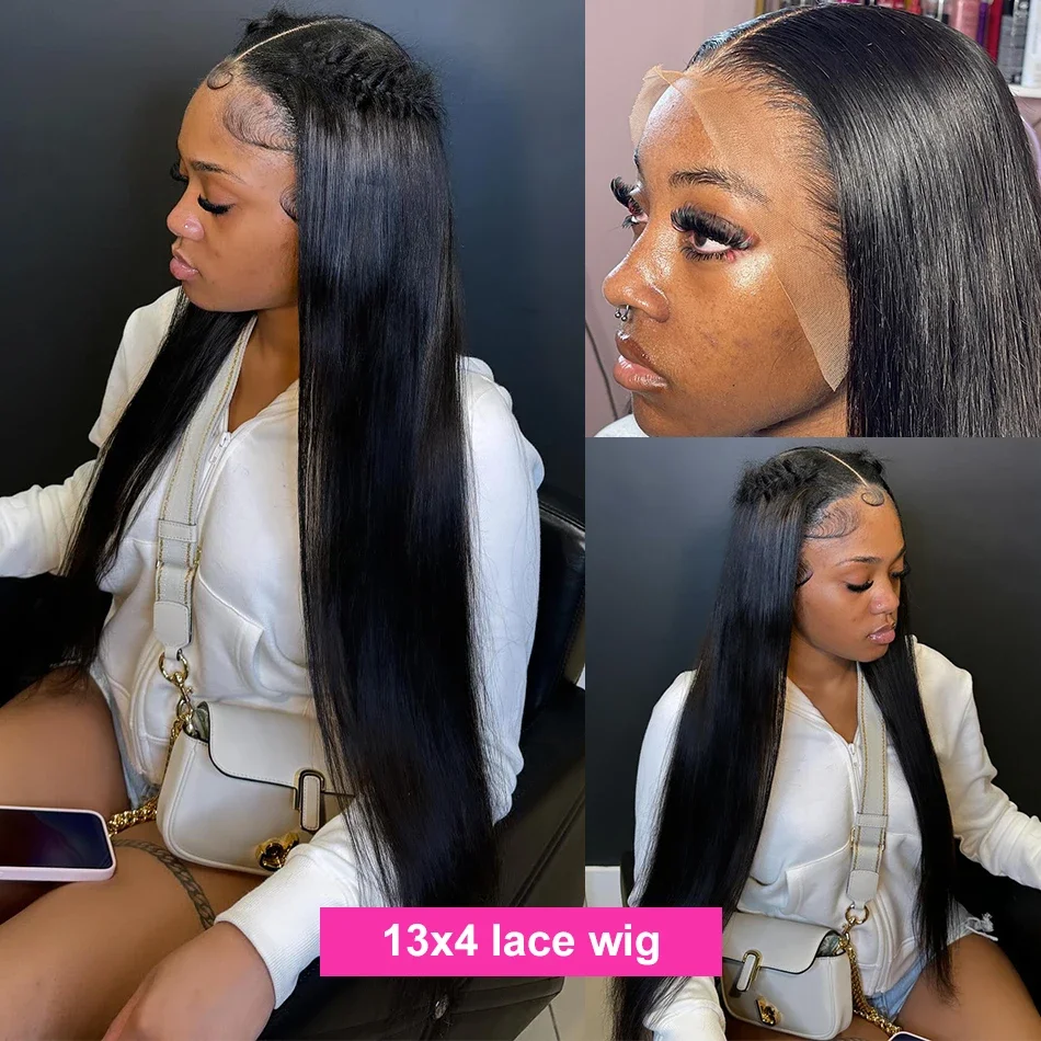 13x4 13x6 HD Lace Frontal Echthaar Perücke Knochen Gerade 40 Zoll Brasilianische Transparent 250% Lace Front Perücken Für Frauen_voghion.com