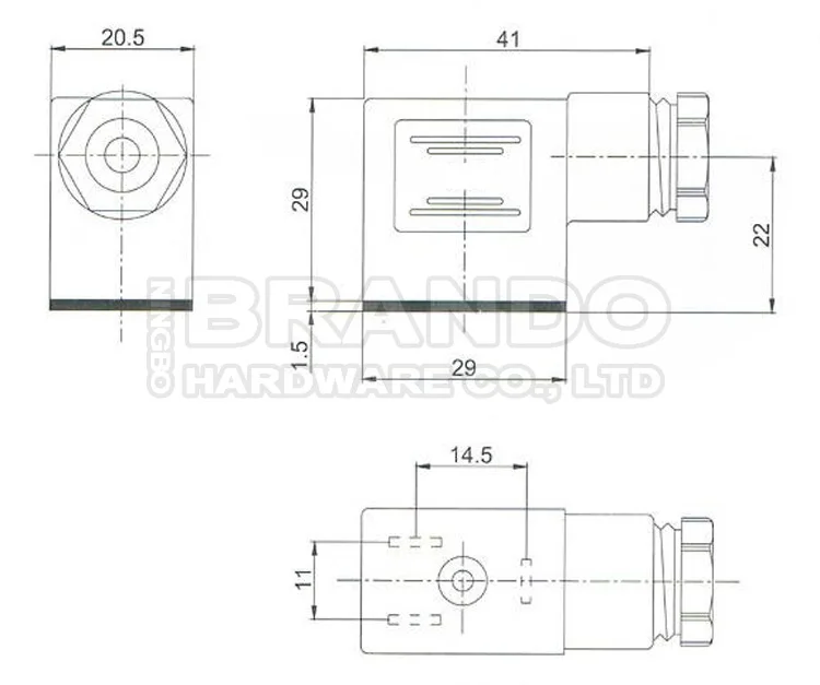 Din 43650 Form B Din 43650b Mpm Solenoid Valve Coil Plug Socket ...