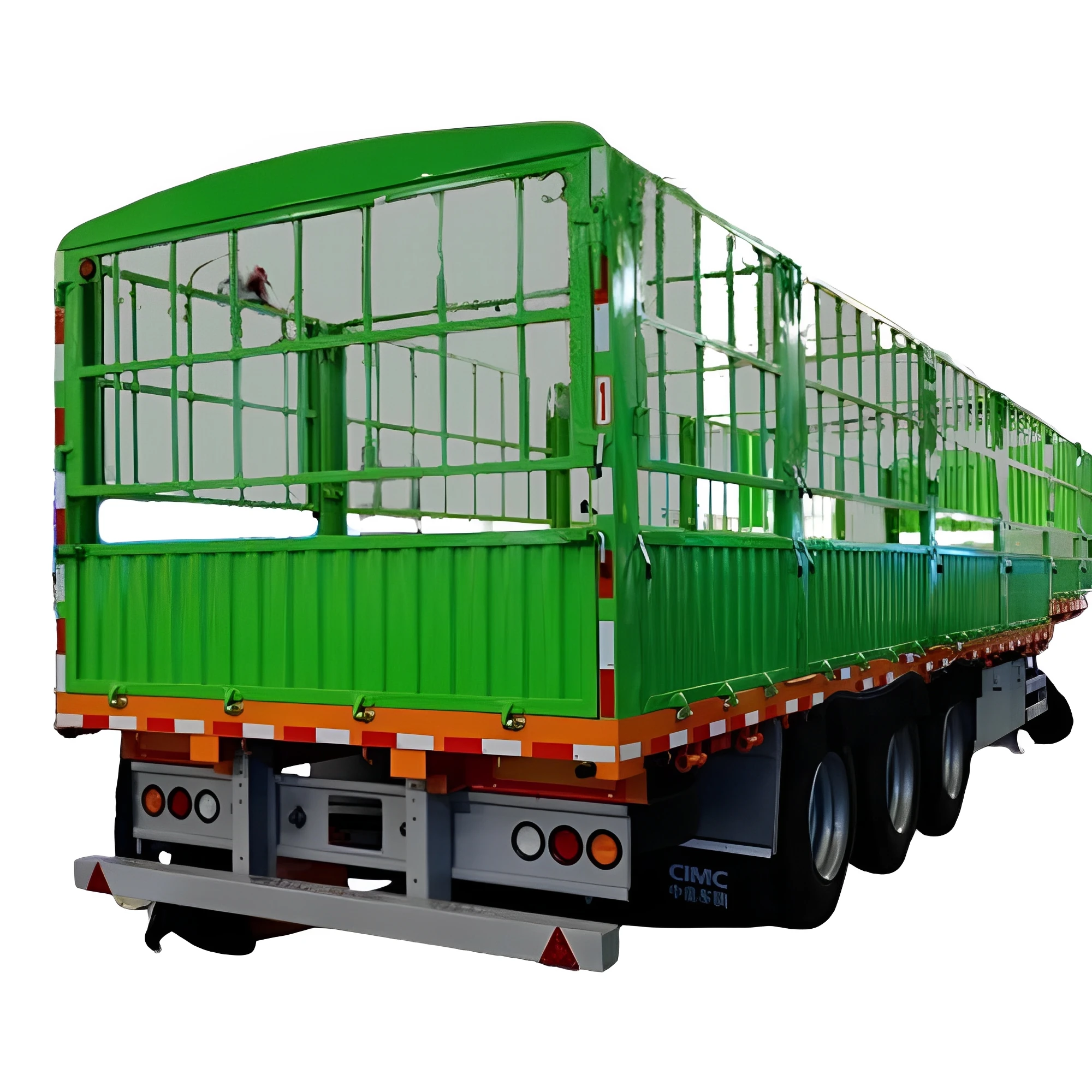 Brand New 3/4Axles Fence Semi Trailer 80-100Tons Capacity Livestock Animal Transport Stacke Fence Semi Trailer For Cargo