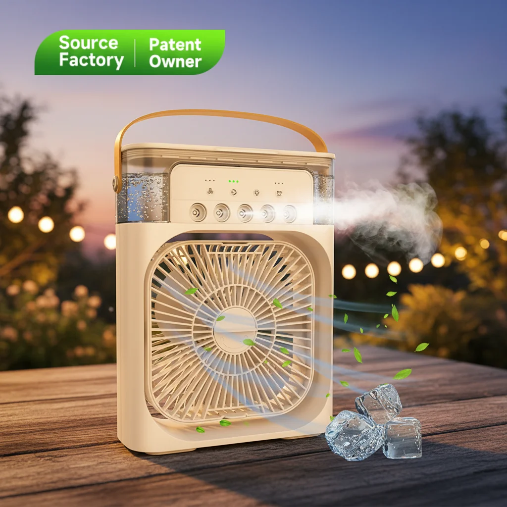 Factory Portable LED DC Air Conditioner Cooler Fan For Garage Durable Plastic Climatiseur Portable Aire Acondicionado Portatil_voghion.com