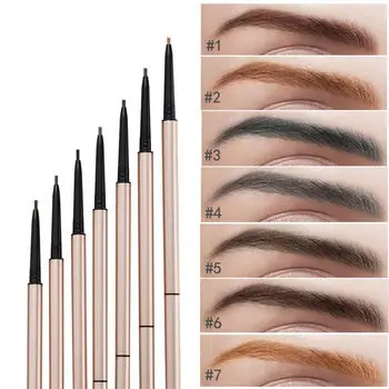 High Quality Double-Head Automatic Eyebrow Pencil New Arrival Gold Waterproof Private Label Chemical Makeup for Eye Use
