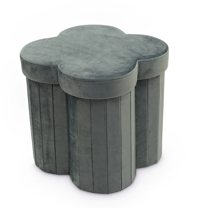 2022 Modern Living Round Ottoman Storage Stool Pouf Ottoman Stool