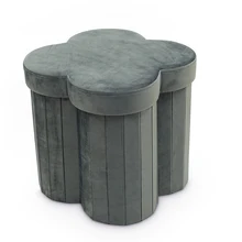 2022 Modern Living Round Ottoman Storage Stool Pouf Ottoman Stool