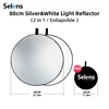 841002 - Round - No handle - 80cm - Silver + White