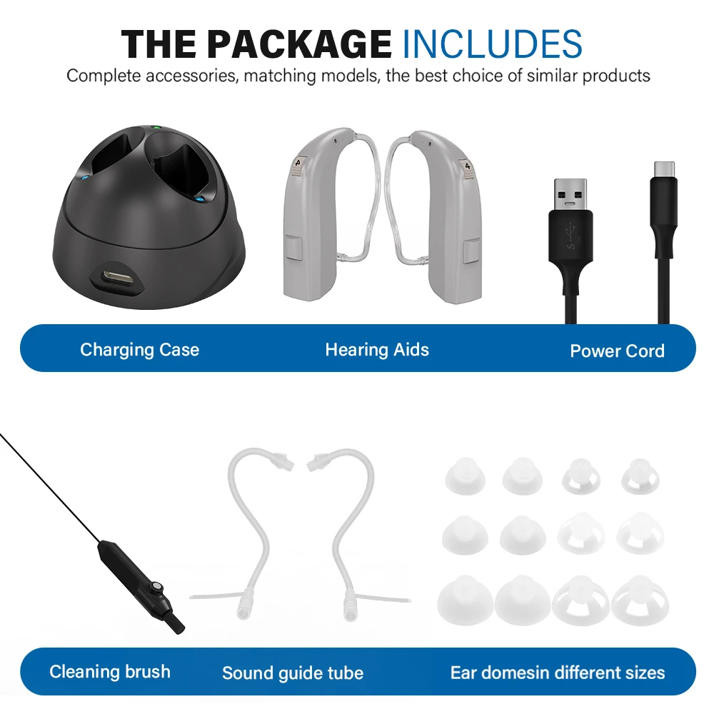 Soroya Portable Programable Hearing Aids Digital Rechargeable Bluetooth For Seniors High Quality