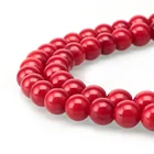 Coral Beads Round Beads 4~12mm Smooth Round Red Coral Gemstone Beads Diy Bracelet Beads