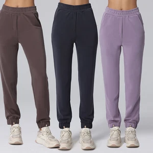 High Quality Custom Logo Winter Thermal Stretch Casual Pants with Pockets Jogger Sweat Sports Pants Sweatpants for Women Ladies