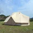 Glamping Tent Camping Camping Tent Waterproof 6x4m Luxury Glamping Emperor Bell Tent With 3 Doors Tante Tent Camping Waterproof Big Family Tent
