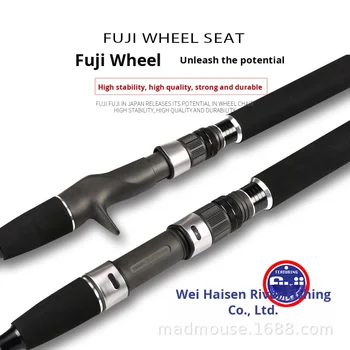 Madmouse Japan Full Fuji 1.8m Slow Jigging Trolling Fishing Rod Spinning Baitcasting Cross Carbon Tape EVA Handle Sea Fishing – Metal Jig – view 4
