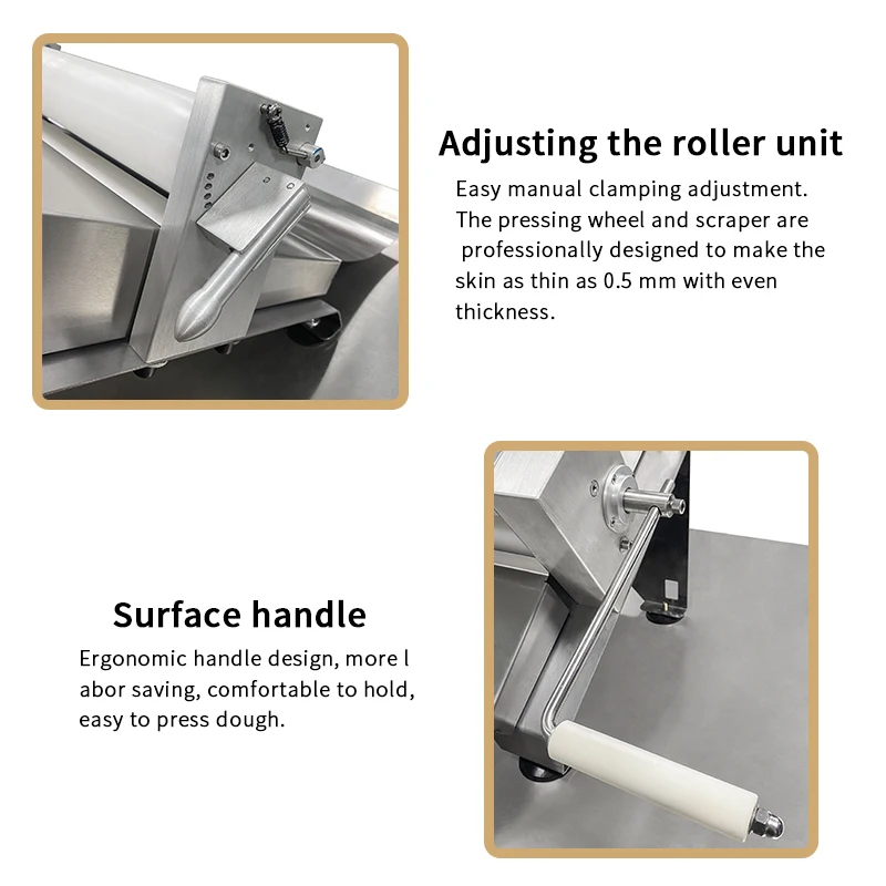 Small Commercial Manual Dough Roller Sheeter Machine New Condition for Household Fondant Pizza Bread in Bakeries and Shops