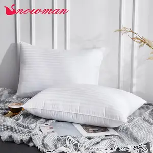 Snowman Luxury 100% Cotton Pillow White Goose Down Feather Filling Comfortable Sleeping Soft Goose Down Pillow