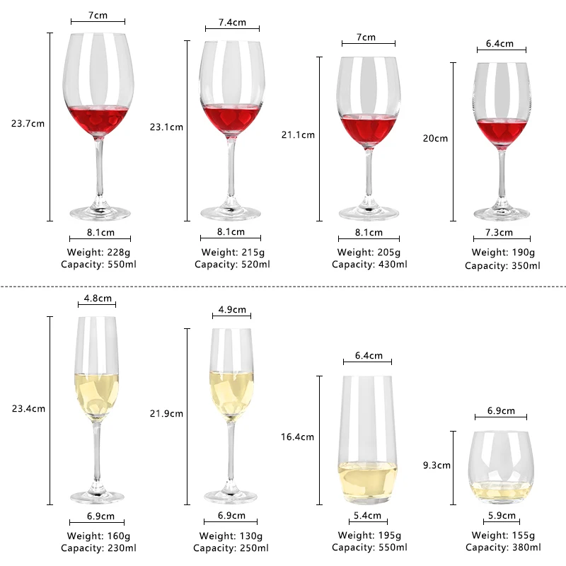 Retro bar glassware Red Wine Glass Cups champagne Flute Sets with Personalized logo for Weddings Gift