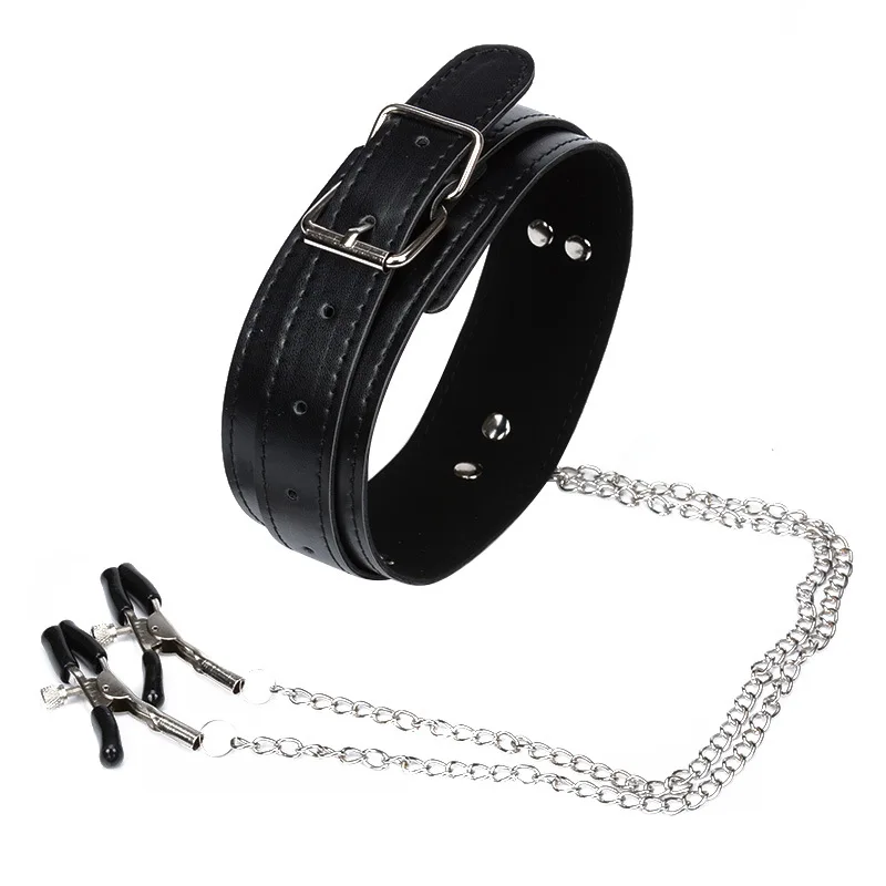 Collier Chaîne Avec Pinces à Mamelons Réglables - Accessoire Fétichiste BDSM - Neuf