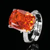 adjustable size Ice Flower cut Chinese red ring